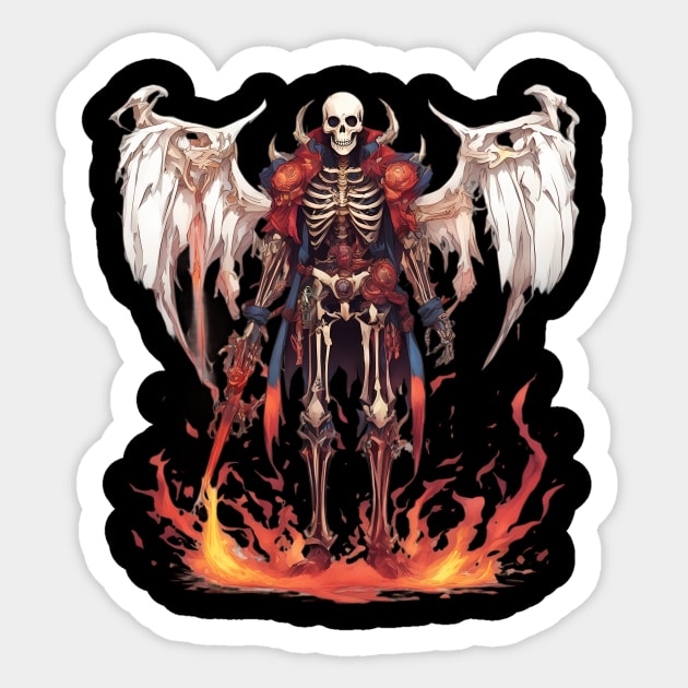Beyond the Abyss Secrets of the Evil Demon Hell Underworld Sticker by animegirlnft